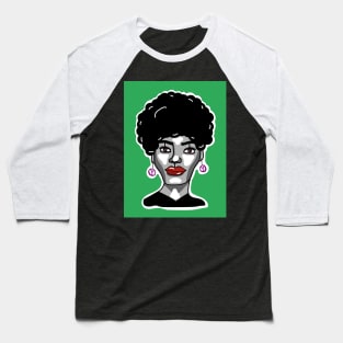 Green Woman Baseball T-Shirt